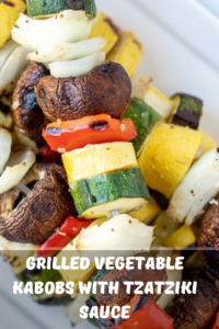Grilled Vegetable Kabobs with Tzatziki Sauce