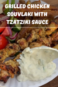 Grilled Chicken Souvlaki with Tzatziki Sauce