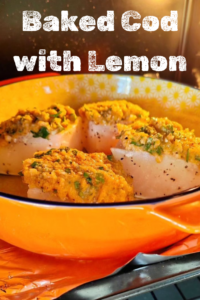 Baked Cod with Lemon and Herbs over Quinoa