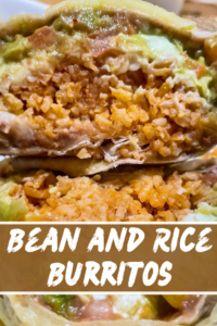 Bean and rice burrito