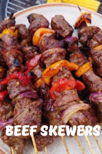 Beef Skewers with Chimichurri Sauce