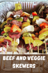 Beef and Veggie Skewers with Quinoa