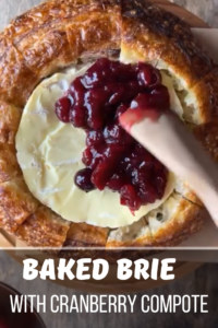 Baked Brie with Cranberry Compote