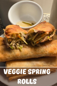 Veggie Spring Rolls with Peanut Dipping Sauce