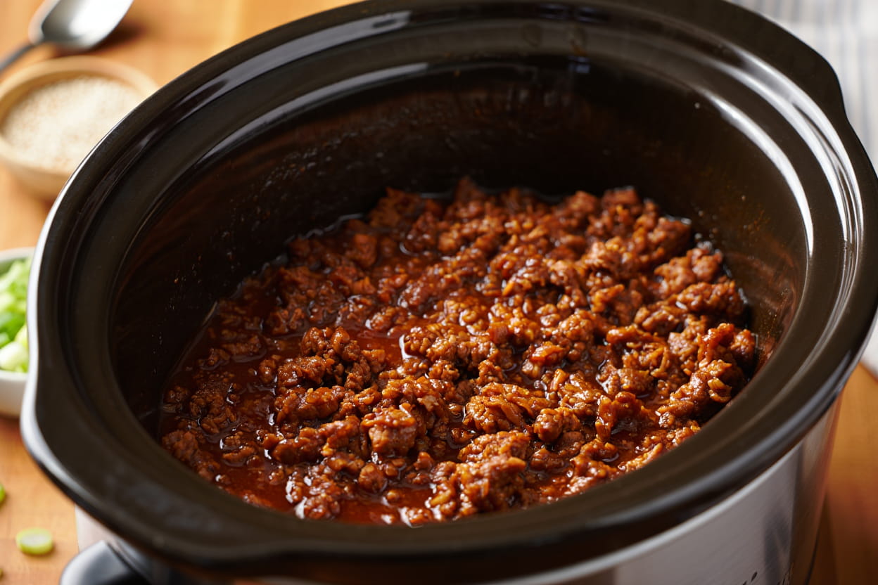 Crockpot Beef Nacho Casserole