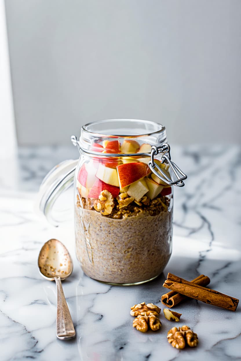 Healthy Apple Cinnamon Overnight Oats