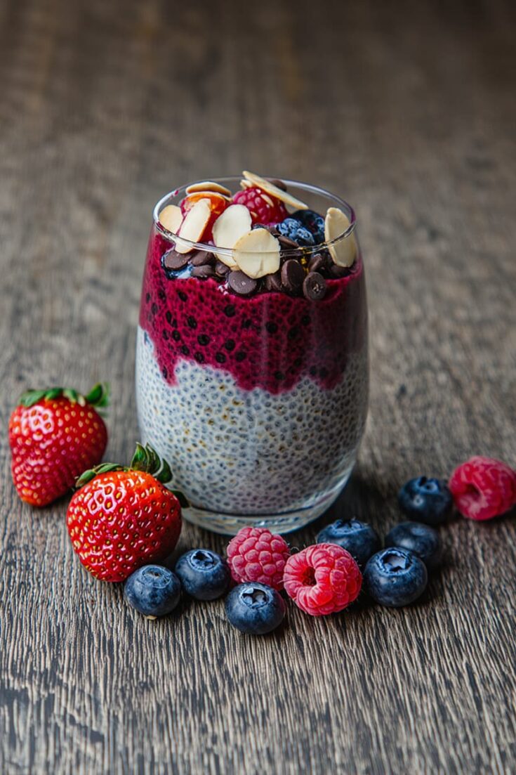 High Protein Berry Chia Pudding