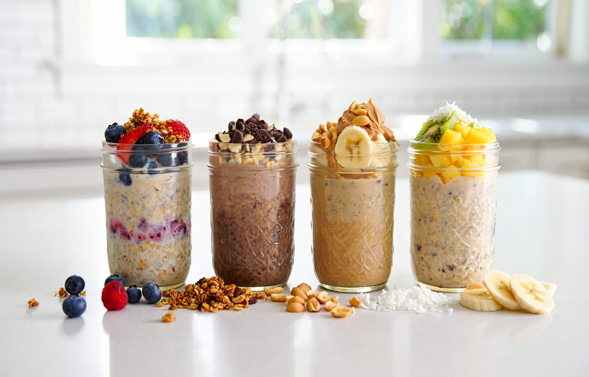 Easy Overnight Oats, 4 Flavor options