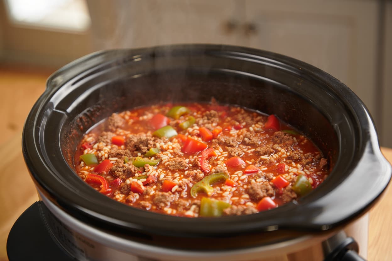 Crockpot Stuffed Pepper Soup