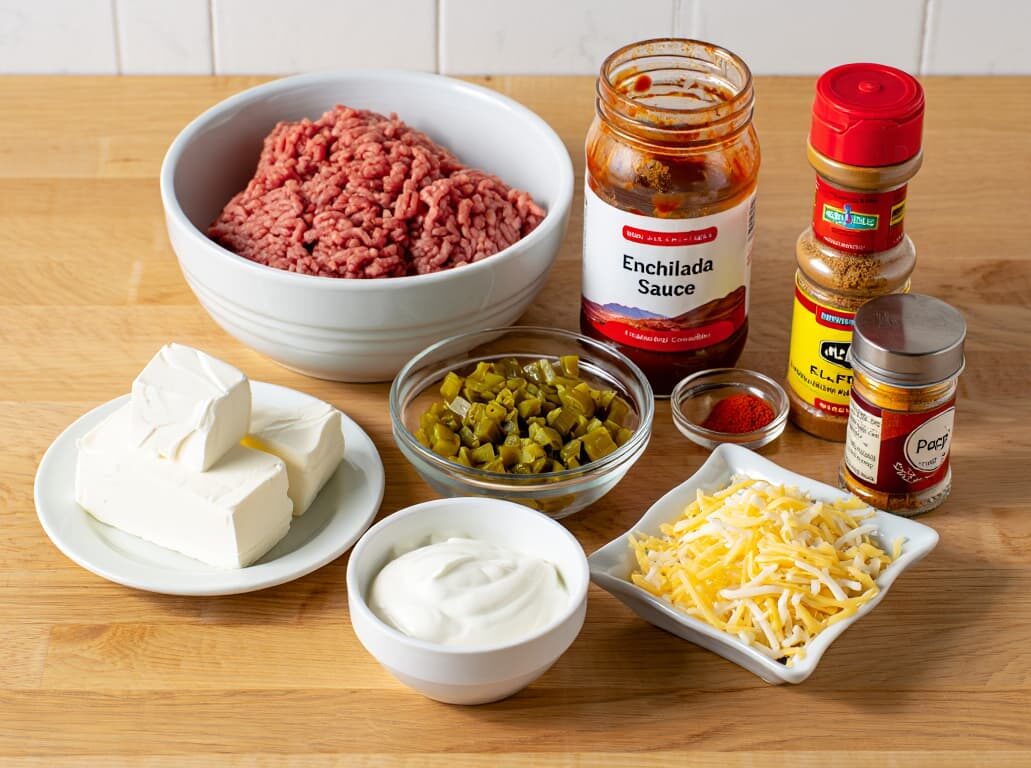 Slow Cooker Beef Enchilada Dip