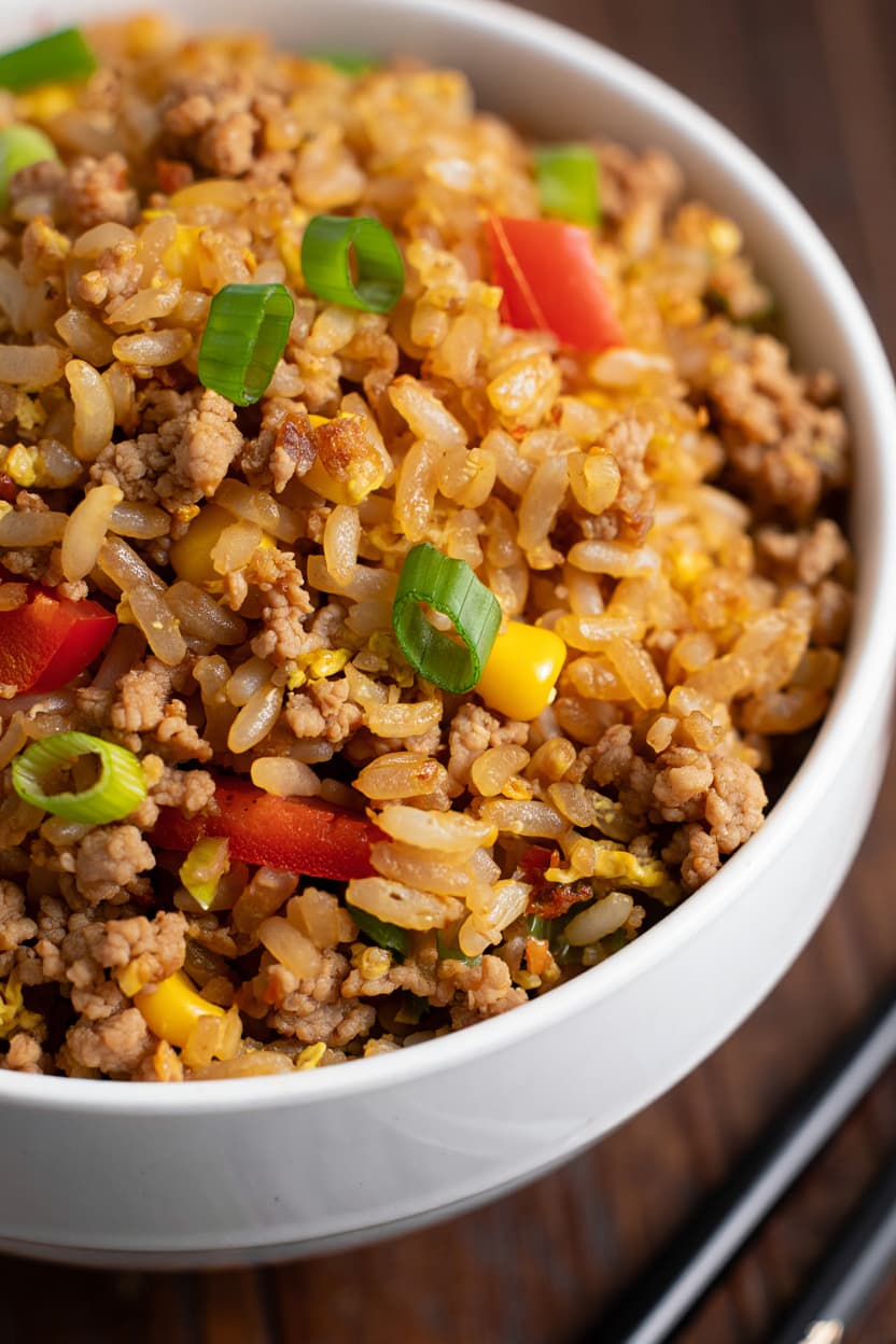 Ground Pork Fried Rice