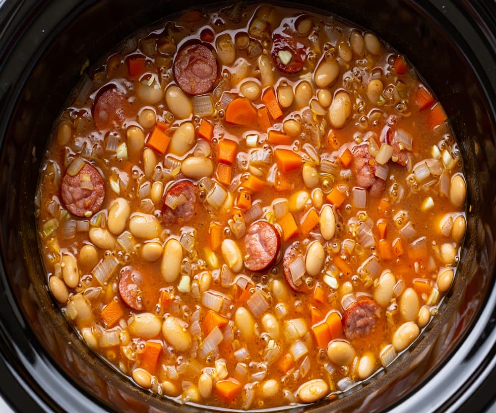 Slow Cooker White Bean and Sausage Stew