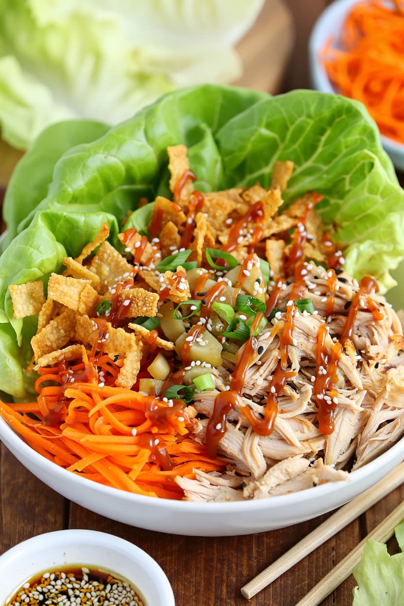Asian-Inspired Chicken Lettuce Wraps
