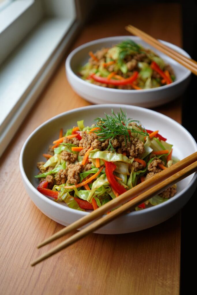 Sausage and Cabbage Stir-Fry