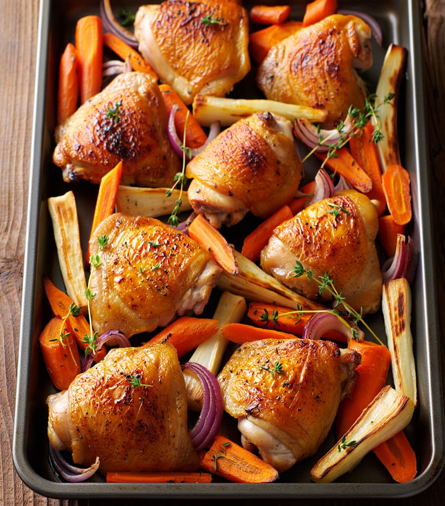 Sheet Pan Chicken with Roasted Root Vegetables