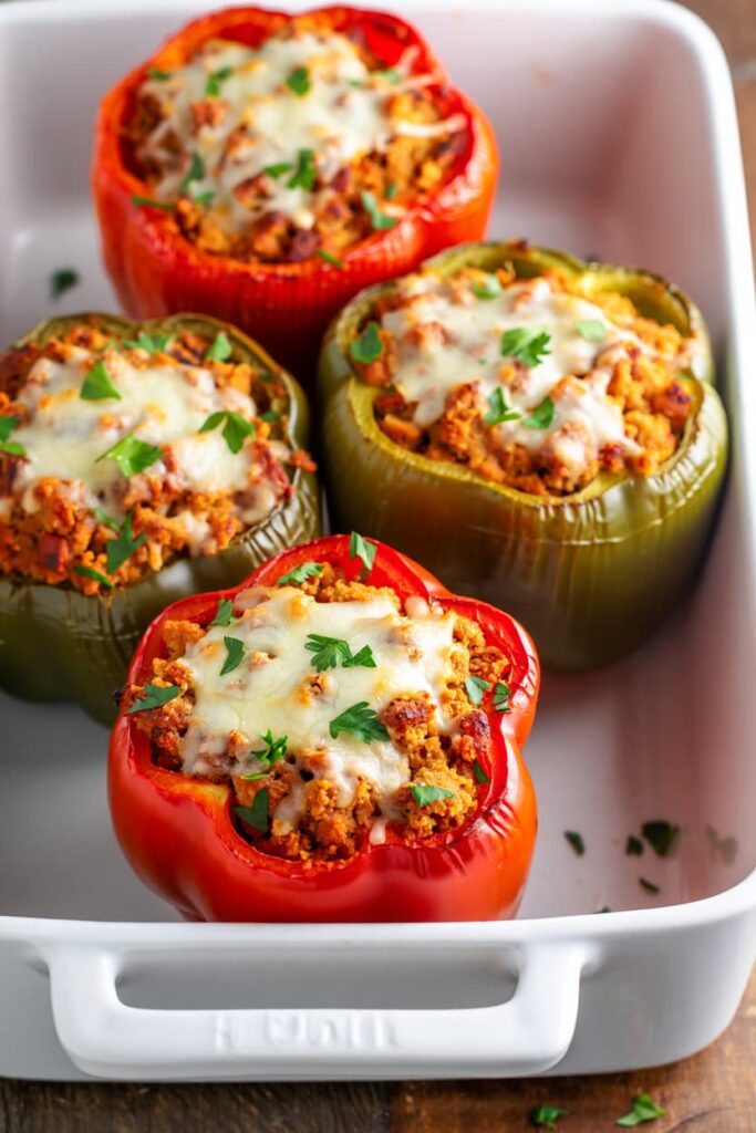 Stuffed Bell Peppers with Turkey