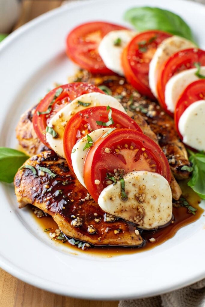 Balsamic Glazed Caprese Chicken