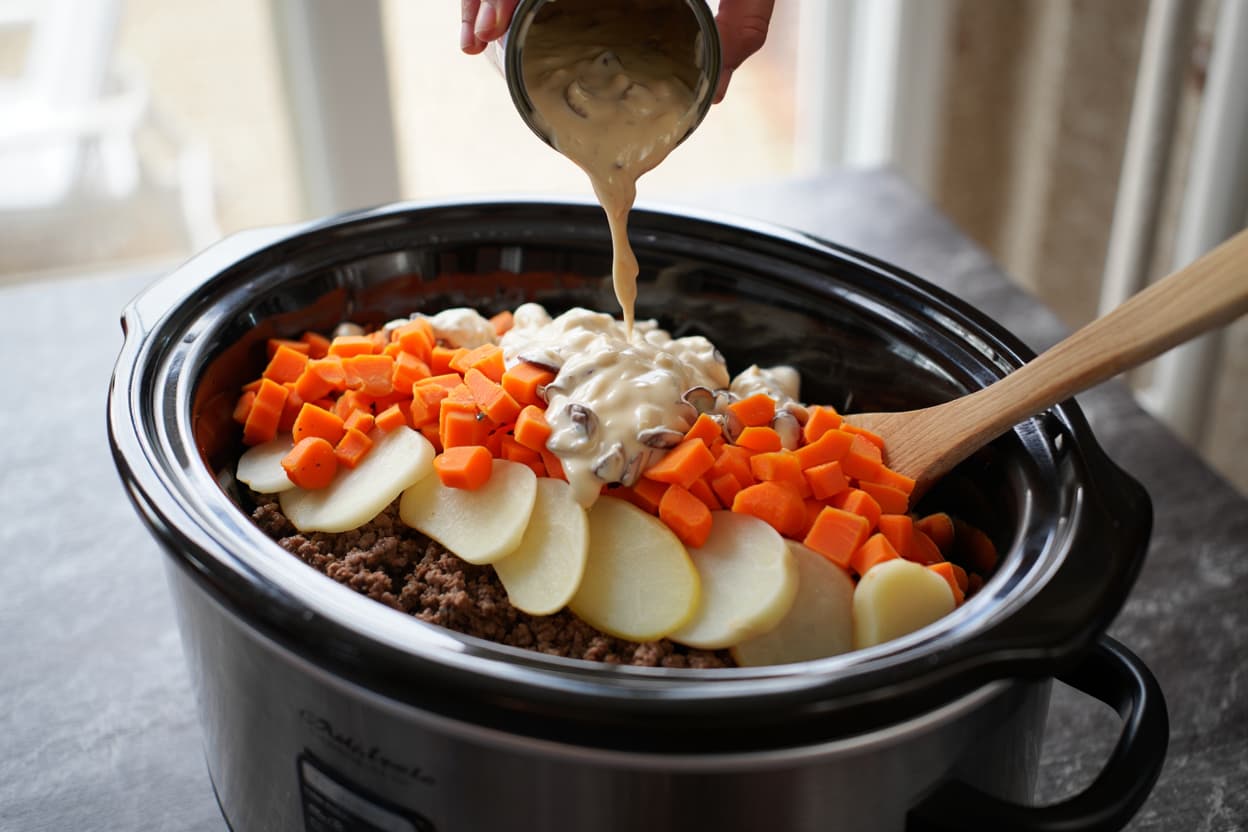 Easy Crockpot Hobo Casserole