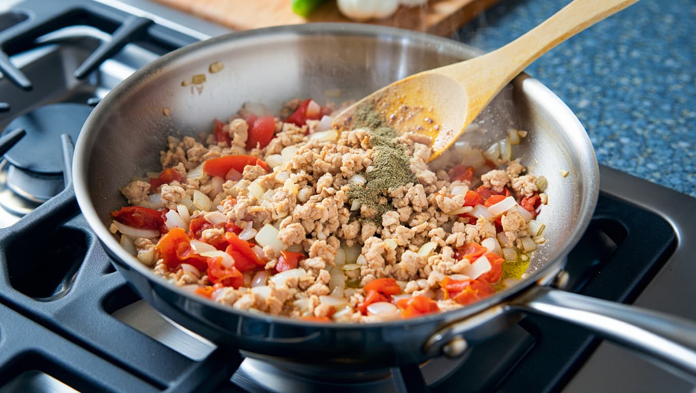 Bell Peppers Stuffed with Ground Chicken