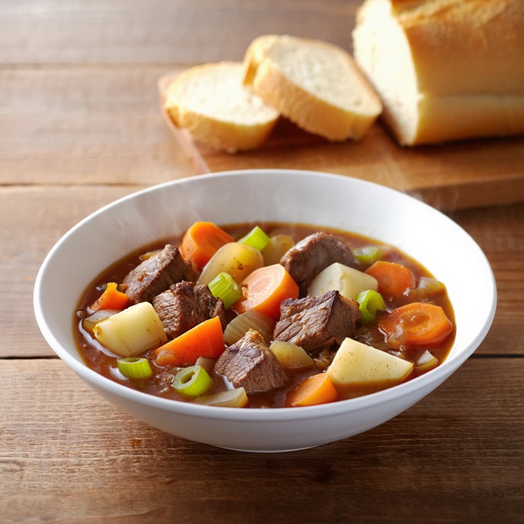 Classic Beef Stew with Crusty Bread