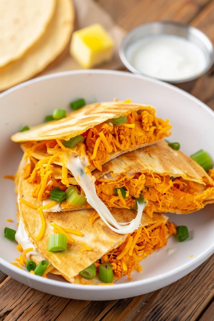 Buffalo Chicken Quesadillas