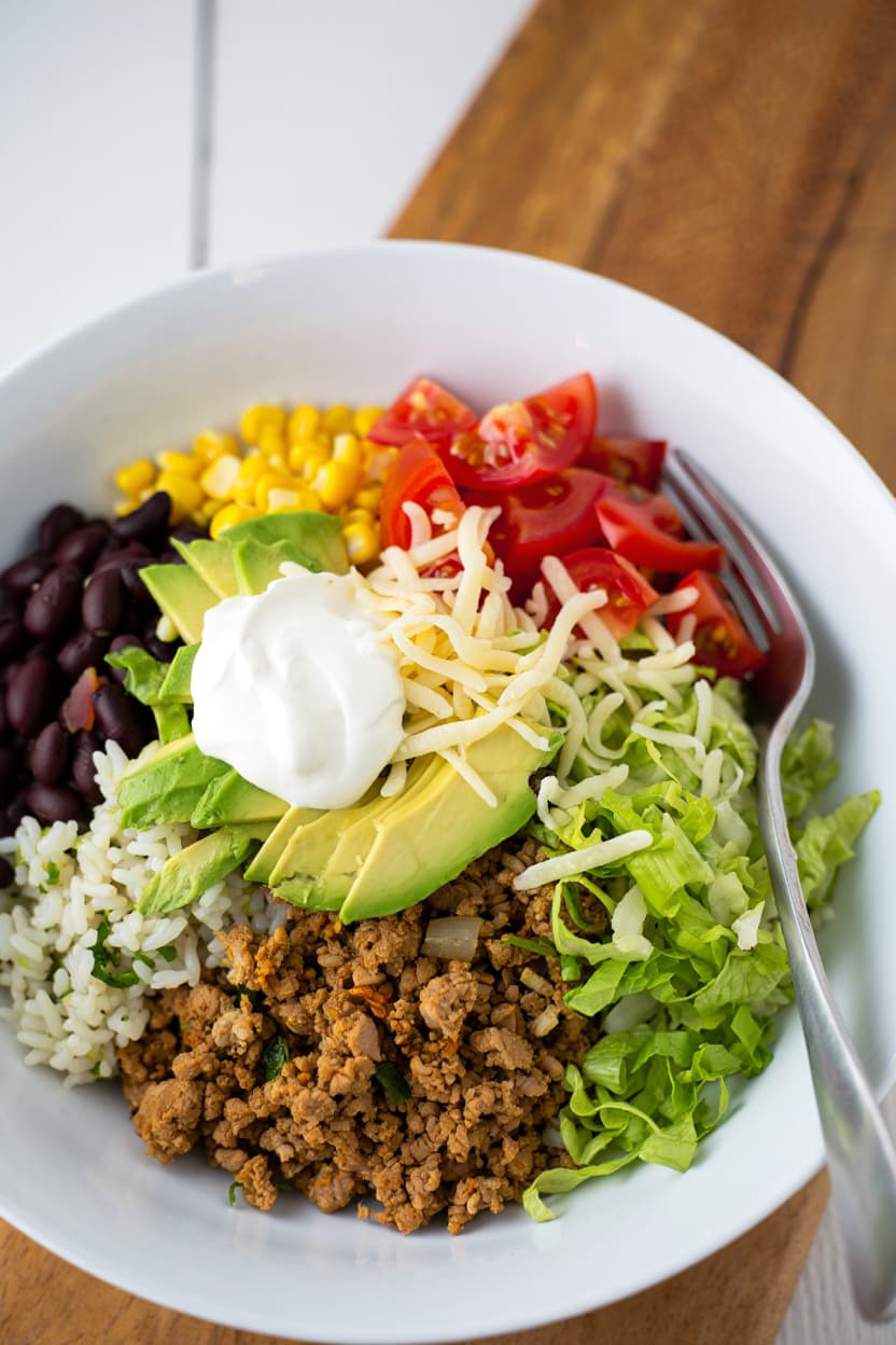 Ground Pork Burrito Bowls