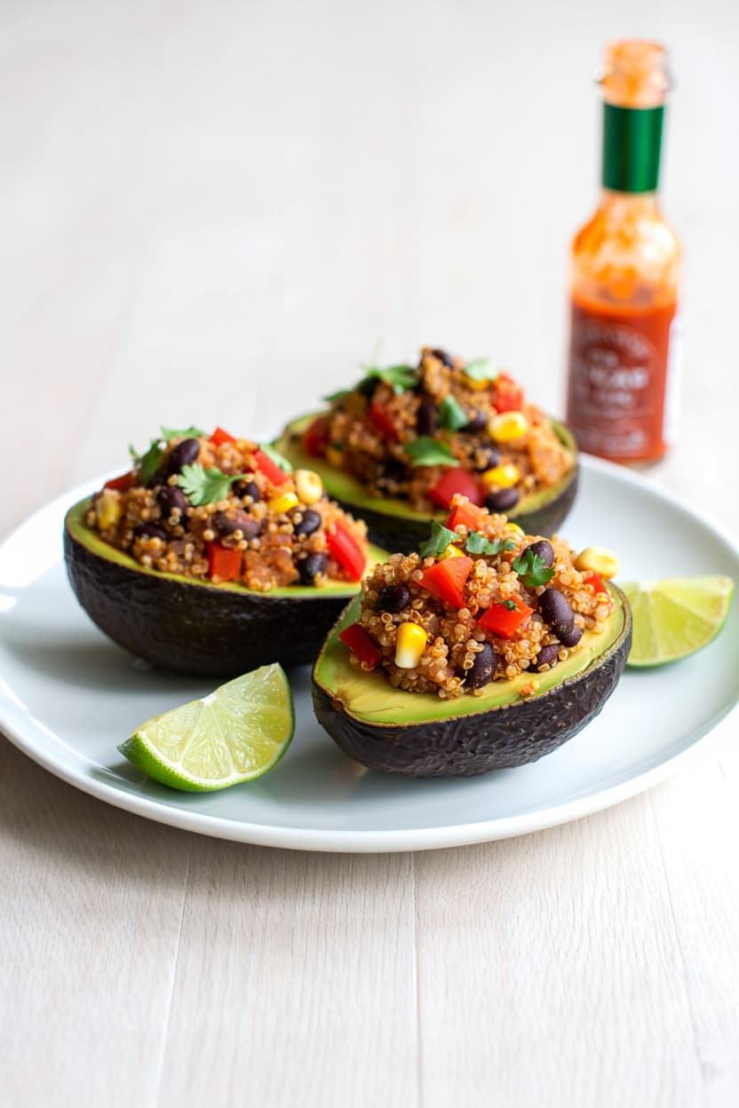 Quinoa and Black Bean Stuffed Avocado