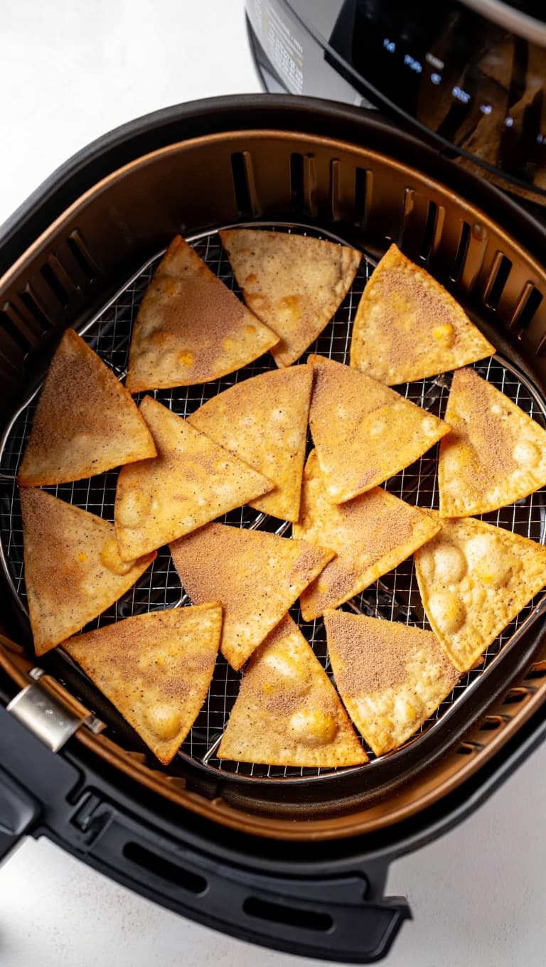 Air Fryer Cinnamon Sugar Tortilla Chips
