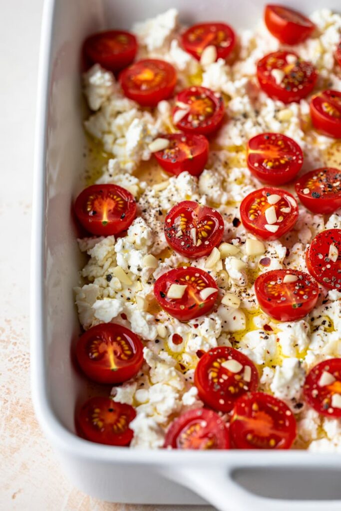 Easy Baked Feta Eggs