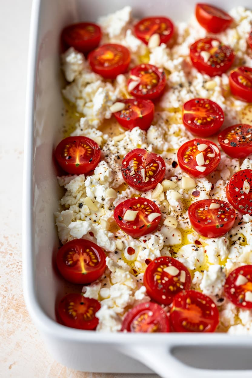 Easy Baked Feta Eggs