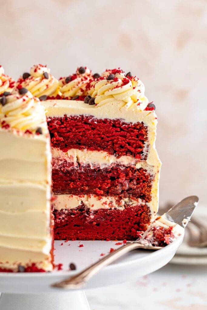 Interesting Red Velvet Ice Cream Cake