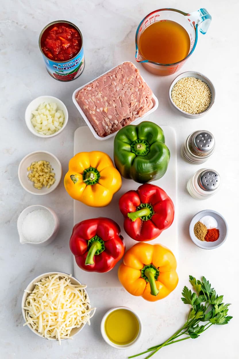 Ground Turkey Quinoa Stuffed Peppers