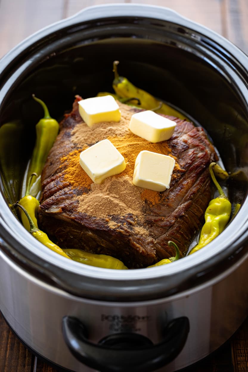 Healthy Crockpot Mississippi Pot Roast Recipe
