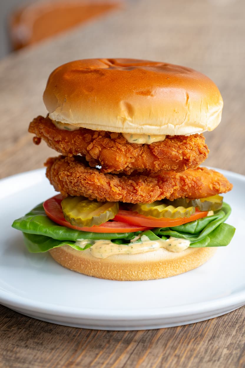 Pickle-Brined Fried Chicken Tender Sandwich