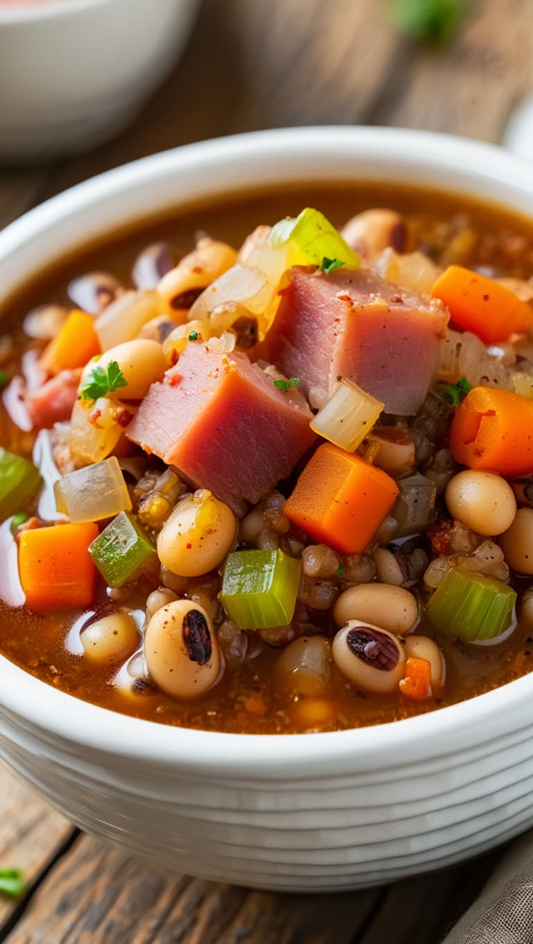 Black-Eyed Peas with Ham.