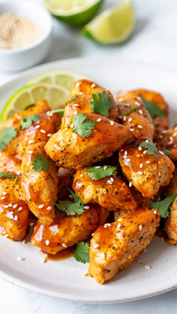 Air Fryer Honey Chipotle Chicken Bites