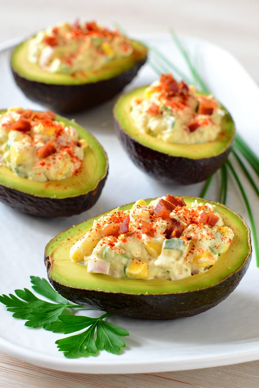 Egg Salad Stuffed Avocado