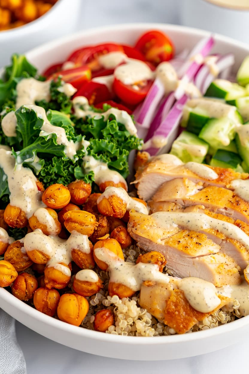 Chickpea and Chicken Power Bowl