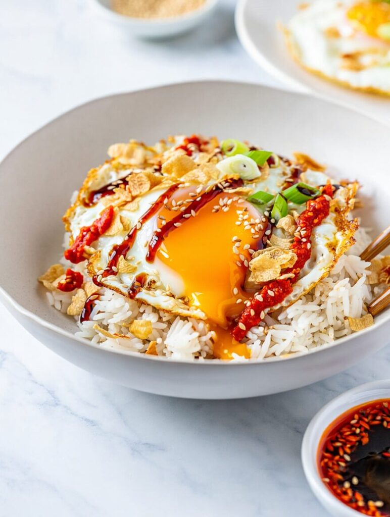 Crispy Fried Egg and Rice