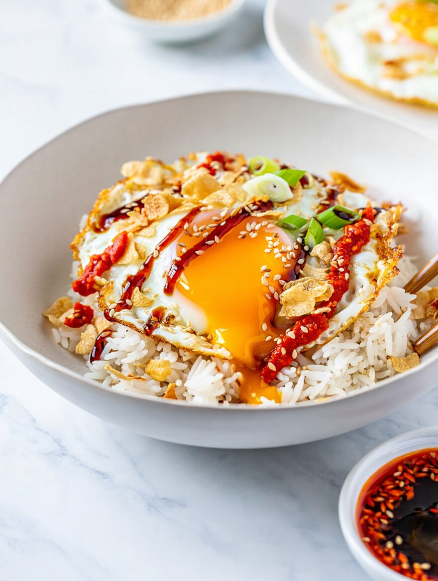 Crispy Fried Egg and Rice