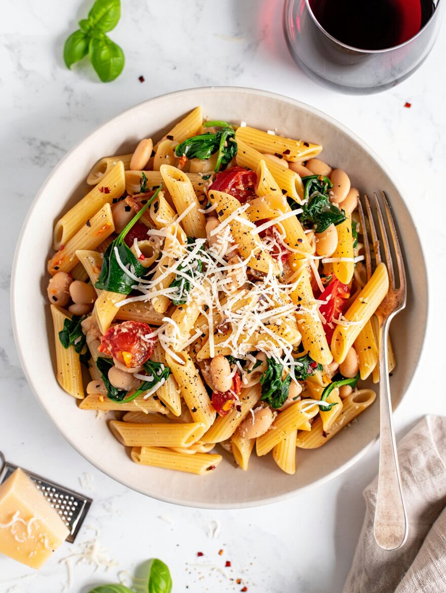 Tuscan White Bean Pasta