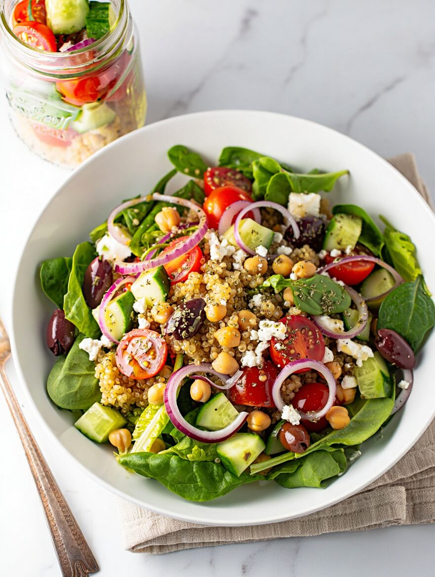 Classic Layered Greek Salad Jar