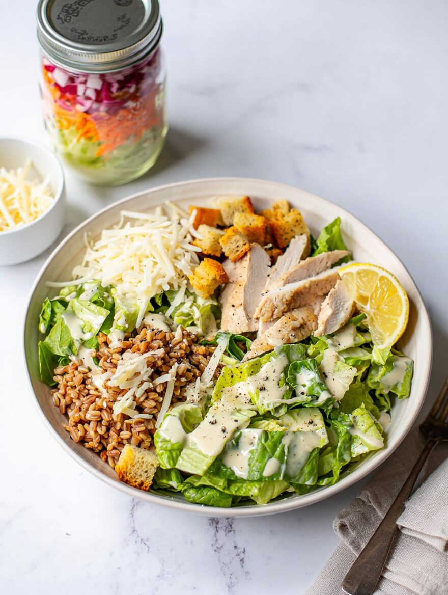 Chicken Caesar Salad Jar