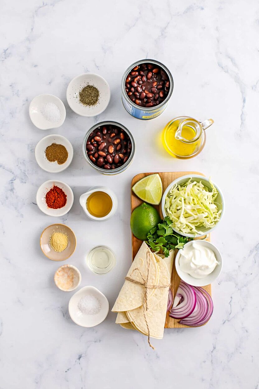 Black Bean Tacos with Pickled Onions