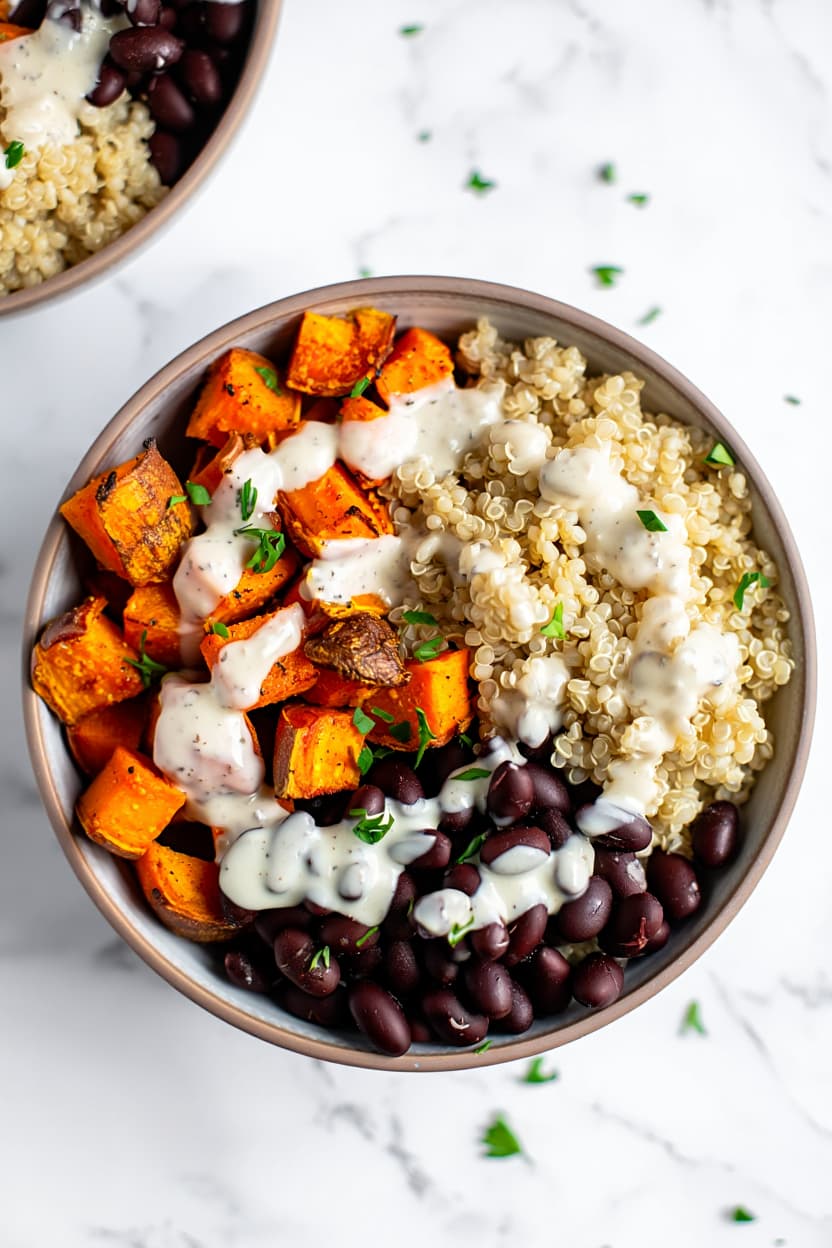 Black Bean and Sweet Potato Power Bowls