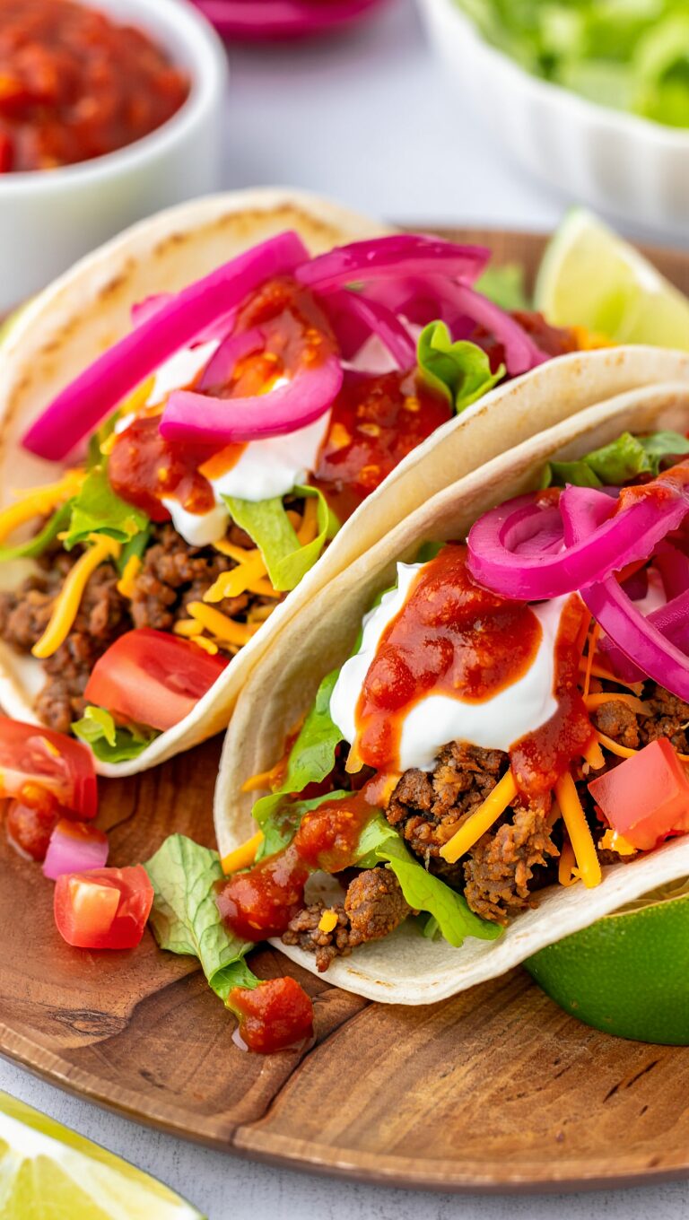 Tuesday Beef Tacos with Pickled Onions