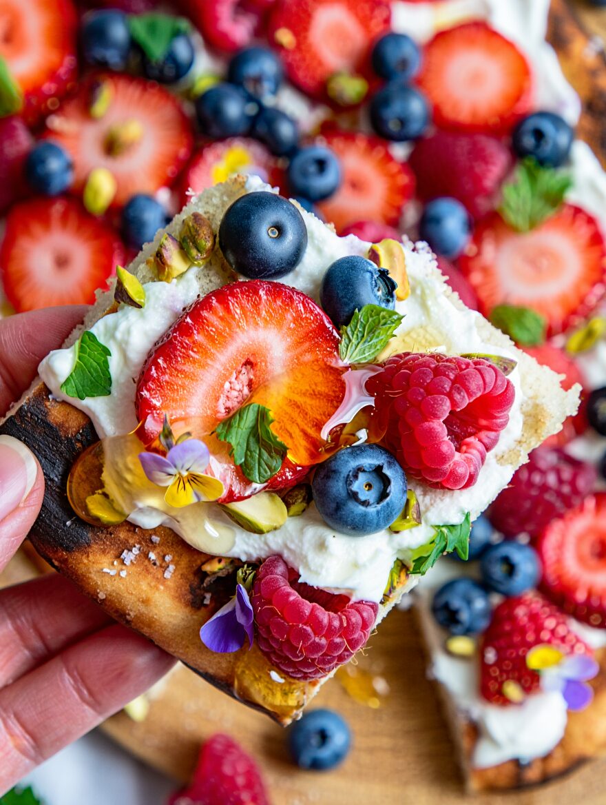 Summer Berry and Mascarpone Flatbread