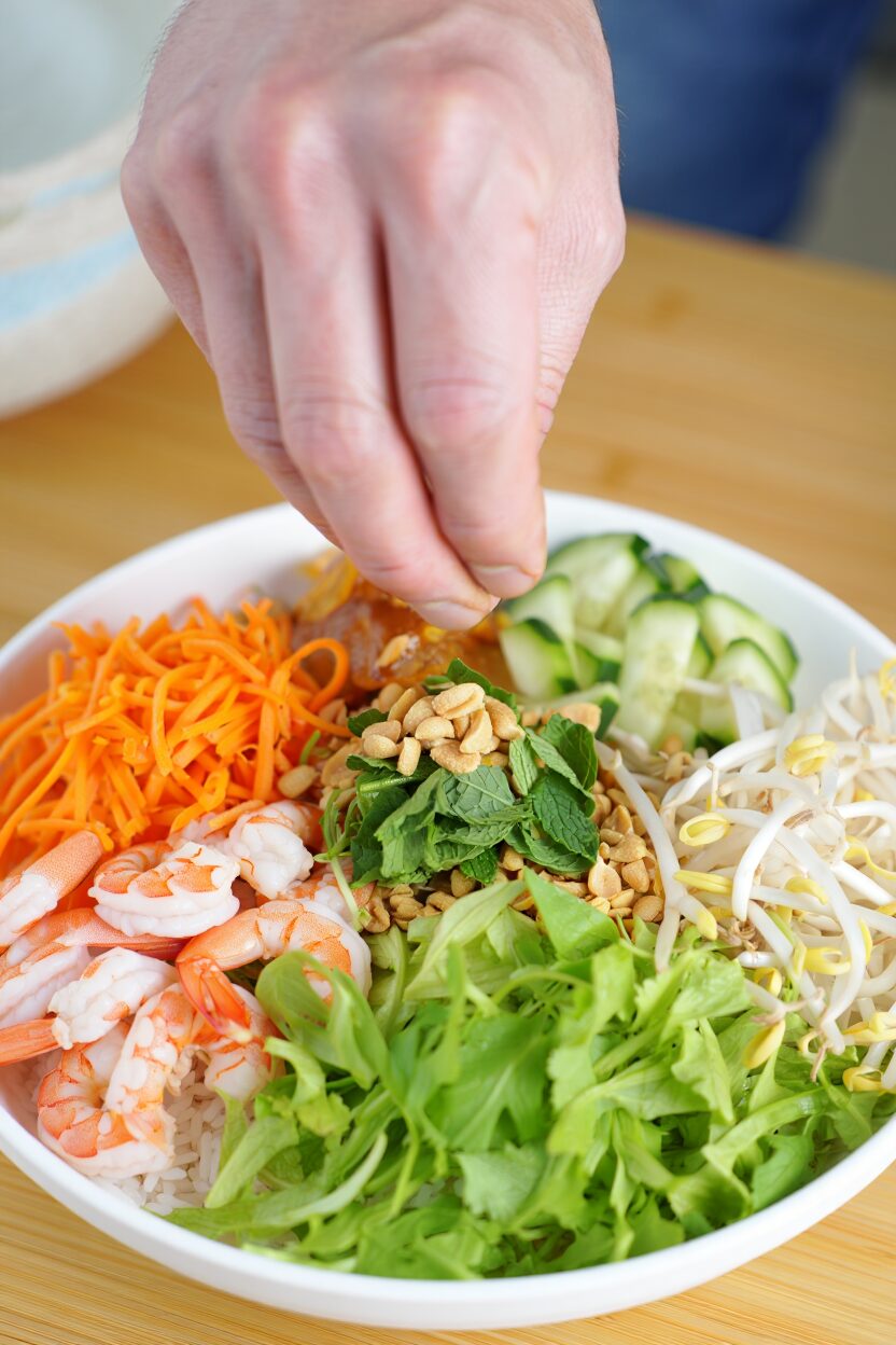 Vietnamese-Style Shrimp Rice Bowl