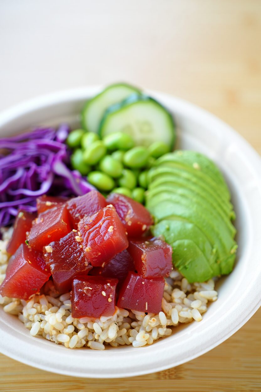 Sesame Tuna Poke Bowl