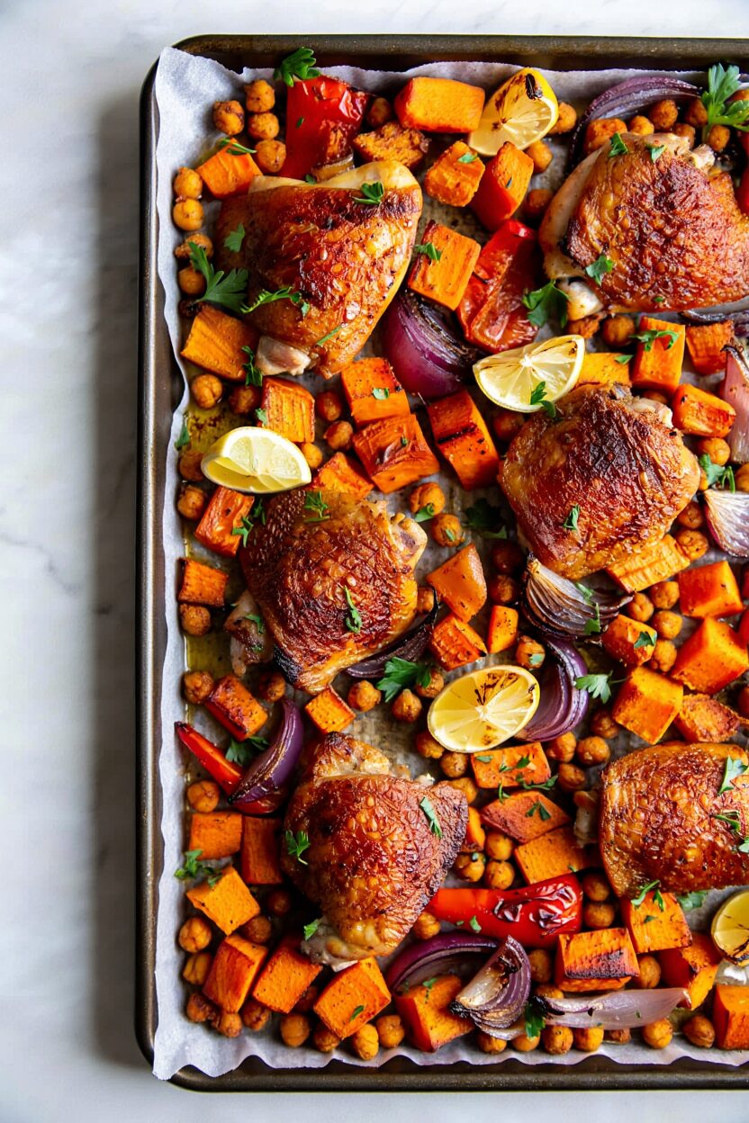 Chicken and Chickpea Sheet Pan Dinner